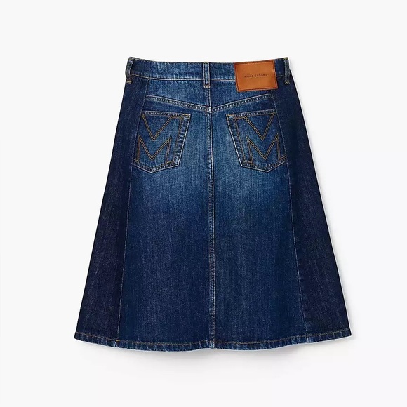 Marc Jacobs - TWO TONE SHADOW DENIM SKIRT - Picture 2 of 6